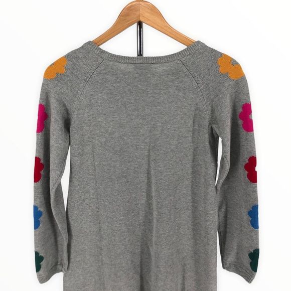 Hanna Andersson Girls Intarsia Pattern Grey Sweater Dress Cotton Girls 10 NWT - Picture 6 of 13
